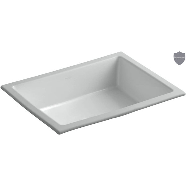 menggutong Vitreous China Rectangular Undermount Bathroom Sink with
